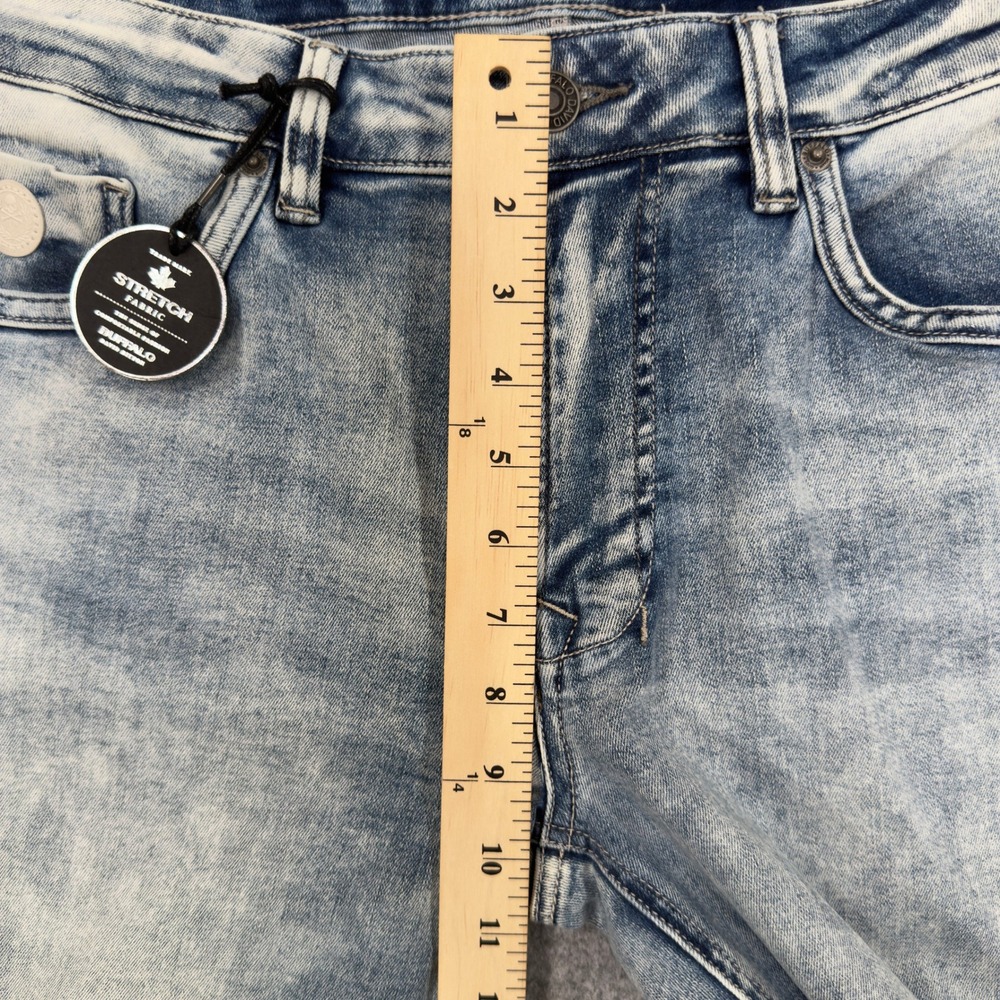 Buffalo David Bitton Driven-X Relaxed Straight Stretch Jeans Light Wash 33 NEW - Picture 10 of 13